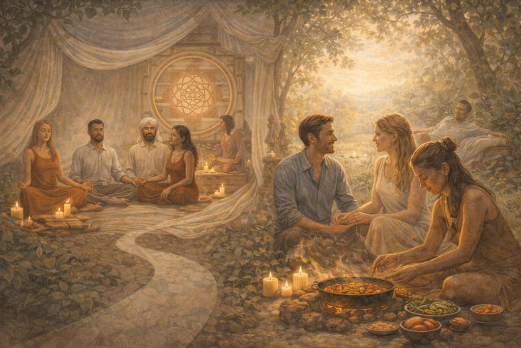 Nähe, Gemeinschaft, Spiritualität (KI, DALLE-3)