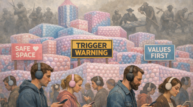 Woke, nicht VUCA – die Welt im Wattebausch (KI generiert, DALLE-3)